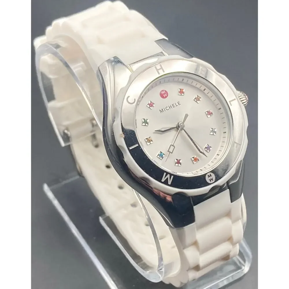 Michele Jelly Bean Tahitian KU15826 Women's Watch 34mm -Fresh Battery WR *READ* - Picture 7 of 14